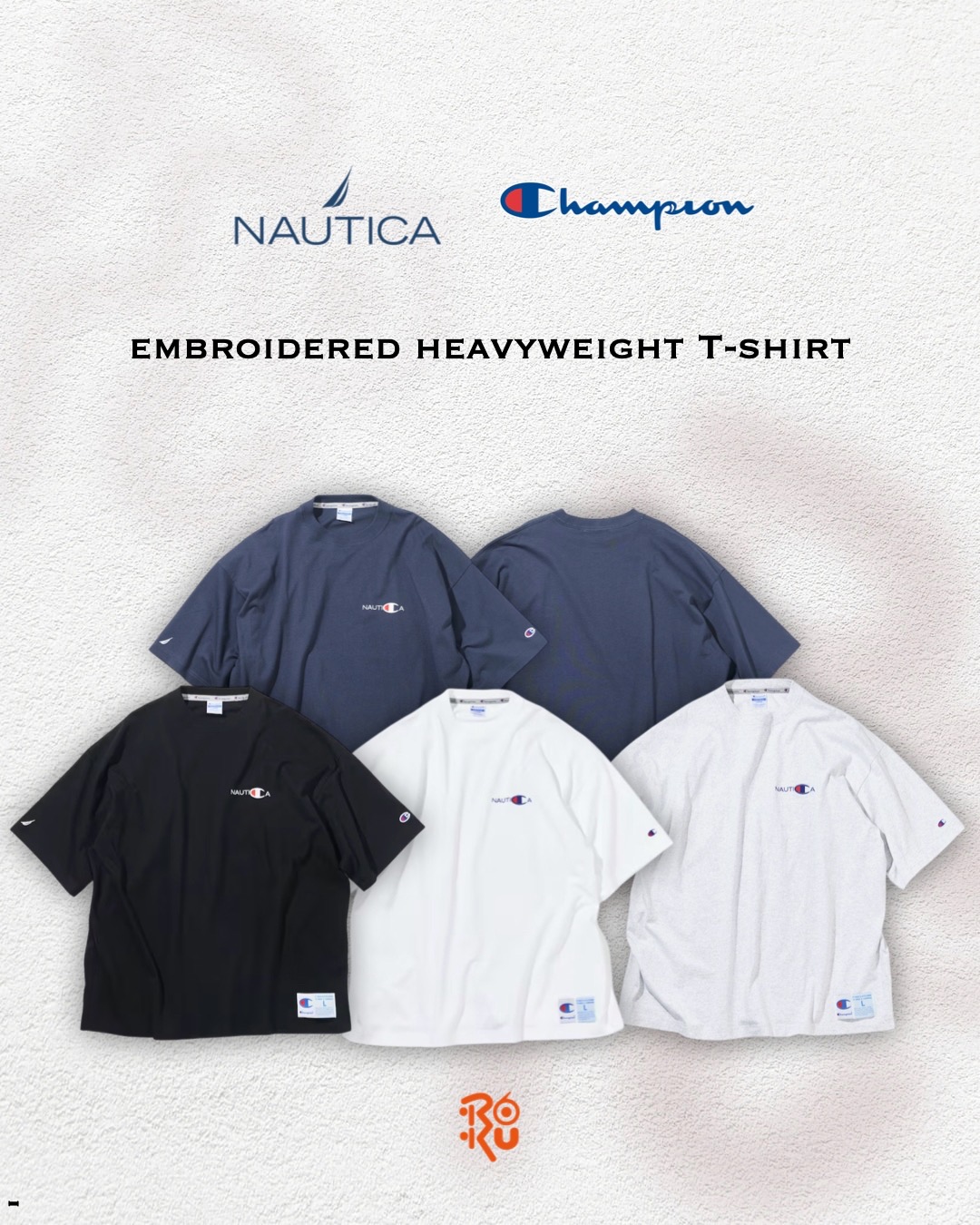 預購｜Champion × NAUTICA Embroidered Heavy Weight T-Shirt