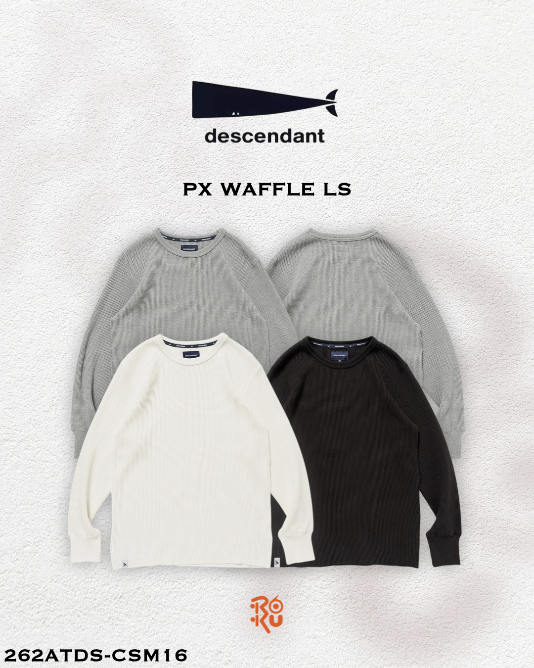 預購｜DESCENDANT 26秋冬 PX WAFFLE LS 262ATDS-CSM16