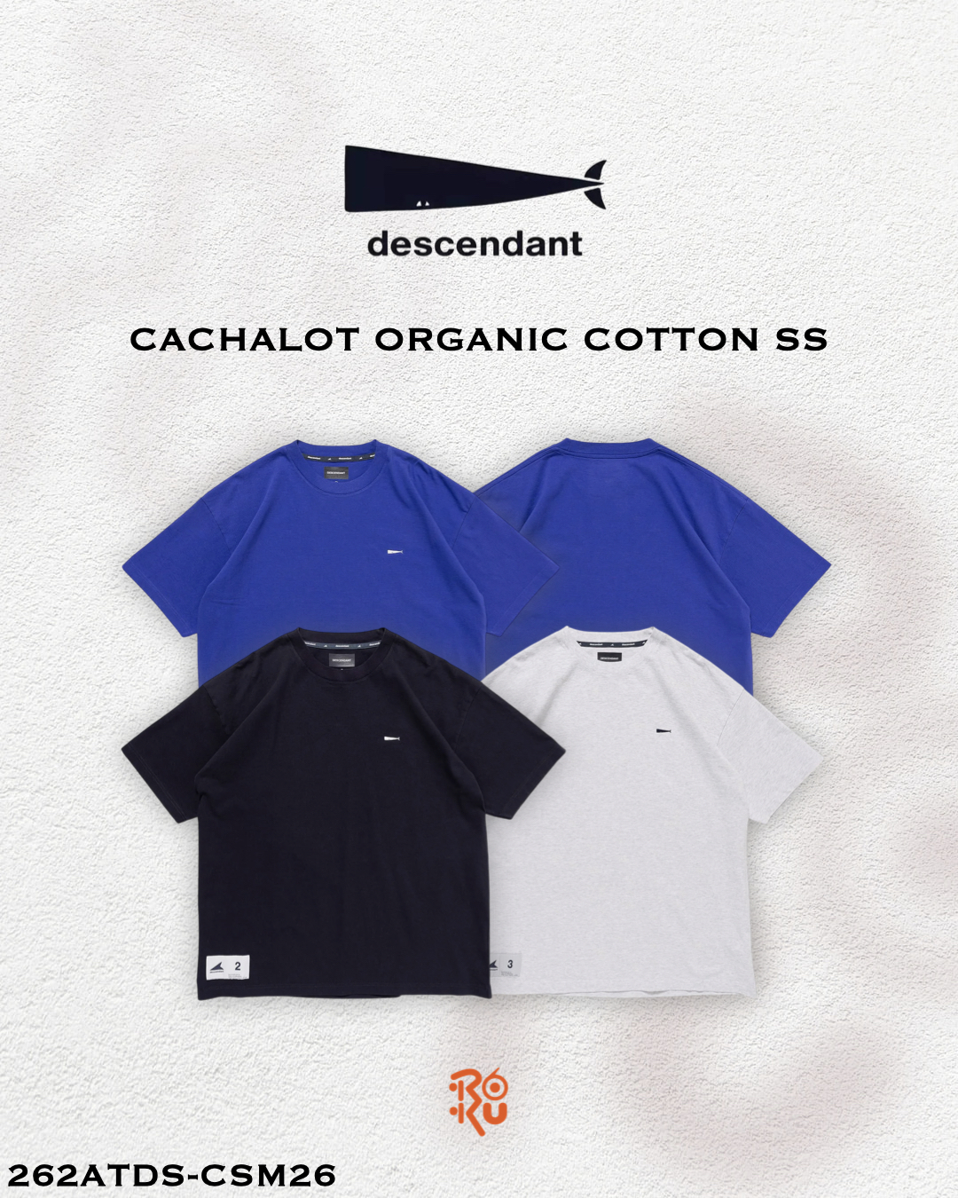 預購｜DESCENDANT 26秋冬 CACHALOT ORGANIC COTTON SS 262ATDS-CSM26